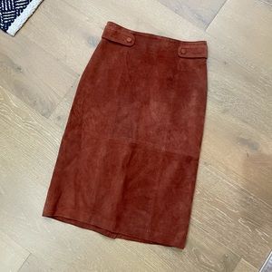 Suede Midi Skirt